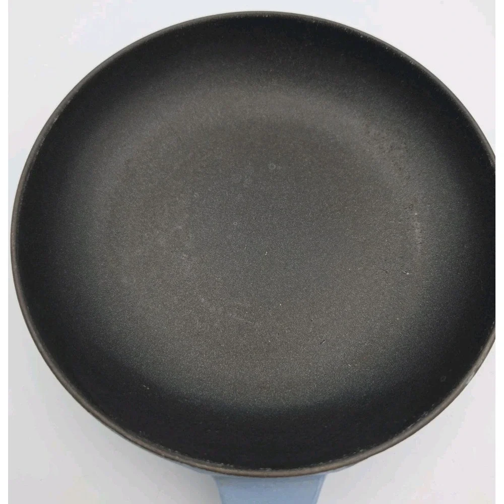 Le Creuset Enameled Cast Iron Omelette Fry Pan, 8 Inch, Gray Ocean Blue France